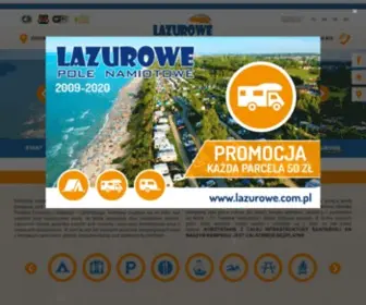 Lazurowe.com.pl(Pole namiotowe Lazurowe. Camping nad Morzem Władysławowo) Screenshot