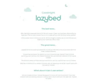 Lazybed.com.au(Goodnight Lazybed) Screenshot