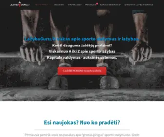 Lazybuguru.lt(Sporto statymai ir lažybos internetu) Screenshot