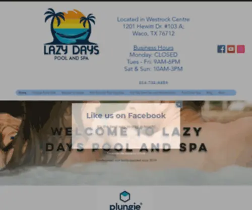 Lazydayspoolandspa.com(We are locally owned and family) Screenshot