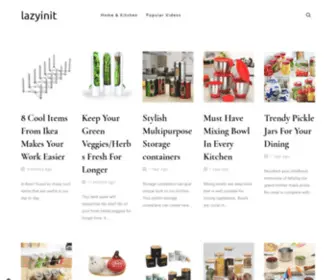 Lazyinit.com(Info about home organizers) Screenshot