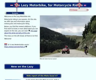 Lazymotorbike.eu(Welcome on the Lazy Motorbike site. Motorcycle riding) Screenshot