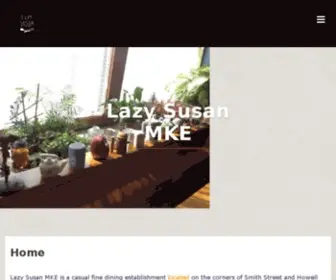 Lazysusanmke.com(Casual Fine Dining Restaurant in Bay View Milwaukee) Screenshot