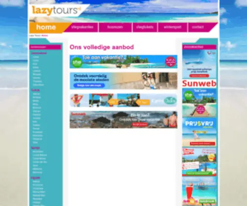 Lazytours.nl(Lazy Tours Vliegvakanties) Screenshot
