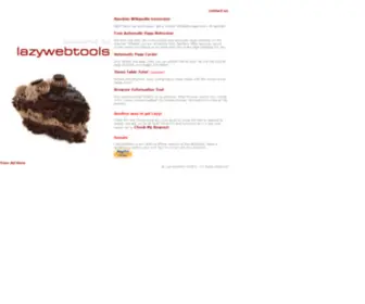Lazywebtools.co.uk(Home of the internet's best free automatic page refresher) Screenshot