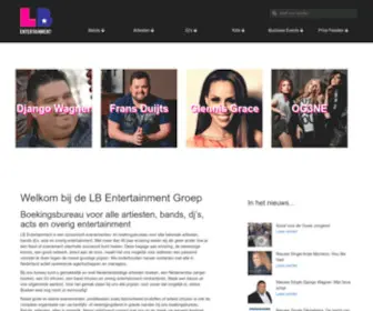 LB-Entertainment.nl(Boekingsbureau artiesten) Screenshot