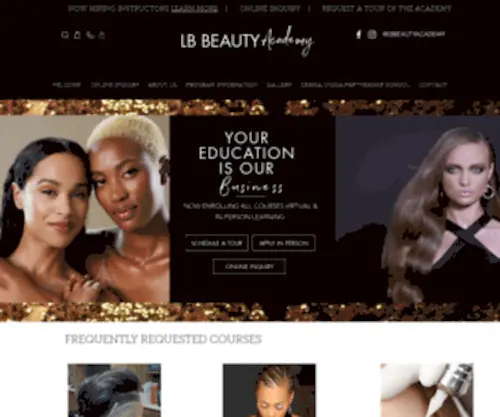 Lbbeautyacademy.com(LB Beauty Academy) Screenshot