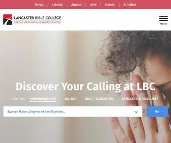 LBC.edu(Lancaster Bible College) Screenshot