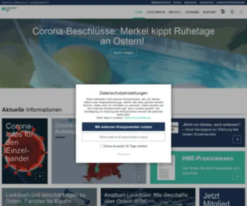 Lbe.de(Interessenvertretung bayerischer Einzelhandel) Screenshot