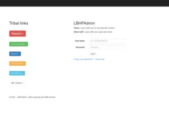 LBhfadmin.com(Log In) Screenshot