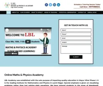 LBlmathsphysicsacademy.com(Lbl Math Physics Academy Delhi) Screenshot