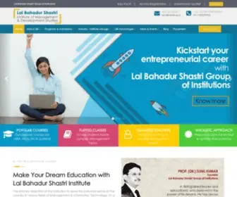 Lbsimds.ac.in(Lal Bahadur Shastri Institute of Management & Development Studies) Screenshot