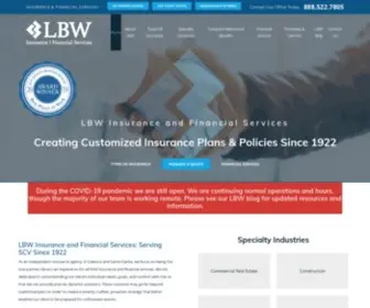 Lbwinsurance.com(Valencia Financial Services) Screenshot