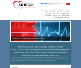 LBWtrainingcenter.com(LBW Training Center is an authorized American Heart Association (AHA)) Screenshot