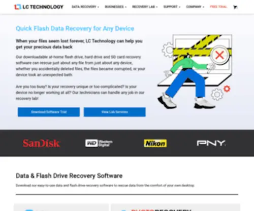 LC-Tech.com(Flash Drive Recovery Software for Any Device) Screenshot