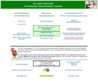 Lcapst.org(Lee County Association of Professional Substitute Teachers Home) Screenshot