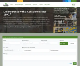 Lcbalife.org(LCBA-Life Insurance with a Conscience) Screenshot