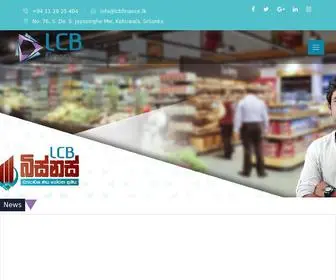 LCbfinance.lk(Lanka Credit and Business Finance Limited known as LCB Finance) Screenshot