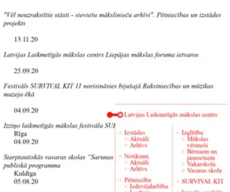 Lcca.lv(Latvijas Laikmetīgās mākslas centrs) Screenshot