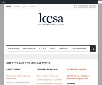 LCcsa.org.uk(London Criminal Courts Solicitors’ Association) Screenshot