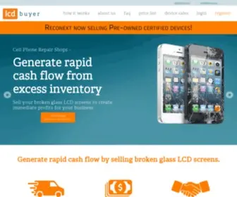 LCDbuyer.com(Earn cash fast by selling broken glass LCD screens) Screenshot