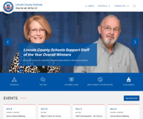 LCDoe.org(Lincoln County Schools serves students and) Screenshot