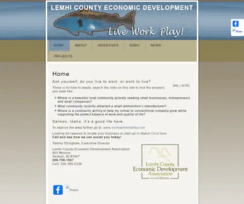 Lceda.net(Lemhi County Economic Development) Screenshot