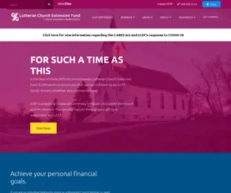 Lcef.org(Lutheran Church Extension Fund) Screenshot