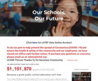 Lcfef.org(La Cañada Flintridge Educational Foundation) Screenshot