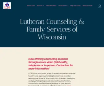 LCFswi.org(Lutheran Counseling & Family Services of Wisconsin) Screenshot