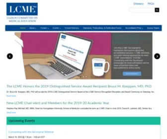 Lcme.org(Liaison Committee on Medical Education) Screenshot