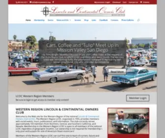 Lcocwestern.org(Lincoln and Continental Owner's Club) Screenshot