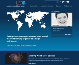 Lcogt.net(Las Cumbres Observatory) Screenshot