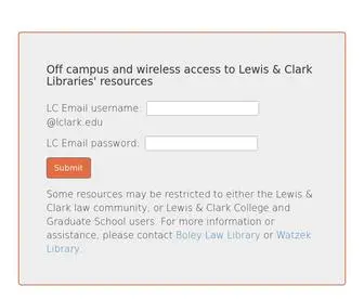 LCproxy.org(Lewis & Clark Libraries EZProxy Authentication) Screenshot