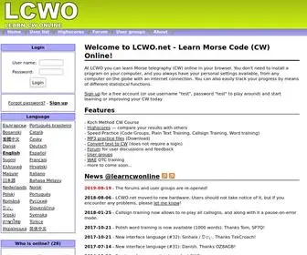 Lcwo.net(Learn CW Online) Screenshot
