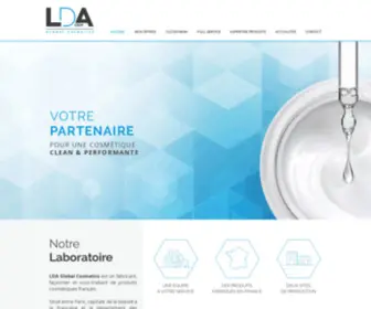 Lda-Cosmetics.com(Sous-traitant de produits cosmétiques français) Screenshot