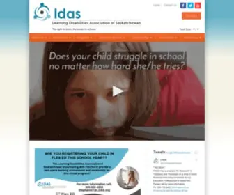 Ldas.org(Learning Disabilities Association of Saskatchewan) Screenshot