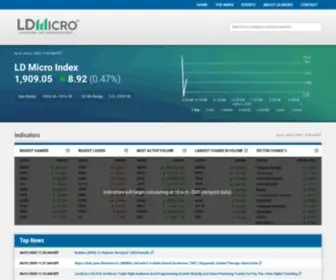 Ldmicro.com(The LD Micro Index) Screenshot