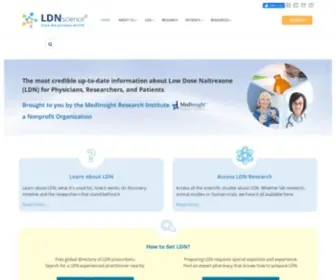 LDNscience.org(Everything you need to know about Low Dose Naltrexone (LDN)) Screenshot