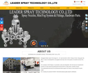 LDSpray.com(Spray nozzle industrial cone spray mist fog cooling system dust control nozzle) Screenshot