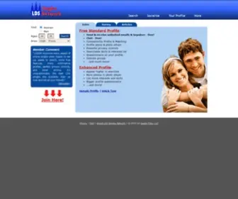 LDssinglesnetwork.com(A social and dating site for LDS singles) Screenshot