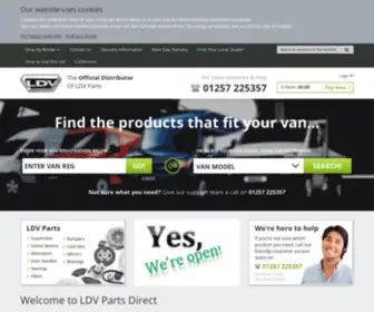 LDvpartsdirect.com(LDV Parts) Screenshot