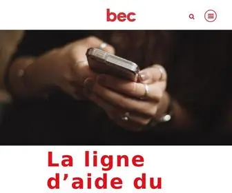 LE-Bec.org(Le bec est un organisme de bienfaisance créé pour soutenir la santé et le bien) Screenshot