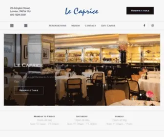 LE-Caprice.co.uk(Le Caprice) Screenshot