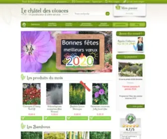 LE-Chatel-Des-Vivaces.com(Boutique en ligne de la pépinière de Givraines (45)) Screenshot