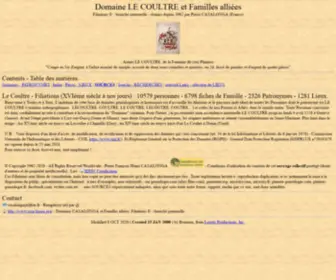 LE-Coultre.org(Base de Données Généalogiques et Historiques) Screenshot