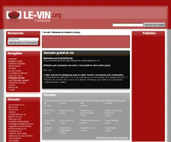 LE-Vin.org(Bienvenue sur Annuaire) Screenshot