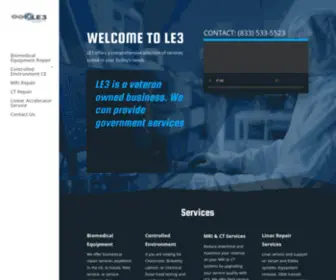 LE3LLC.com(Medical Equipment Repair) Screenshot