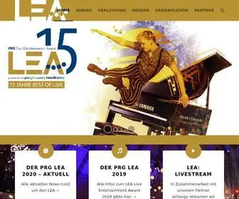 Lea-Verleihung.de(LEA Live Entertainment Award) Screenshot