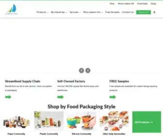 Leabonpack.com(Biodegradable food packaging manufacturers) Screenshot